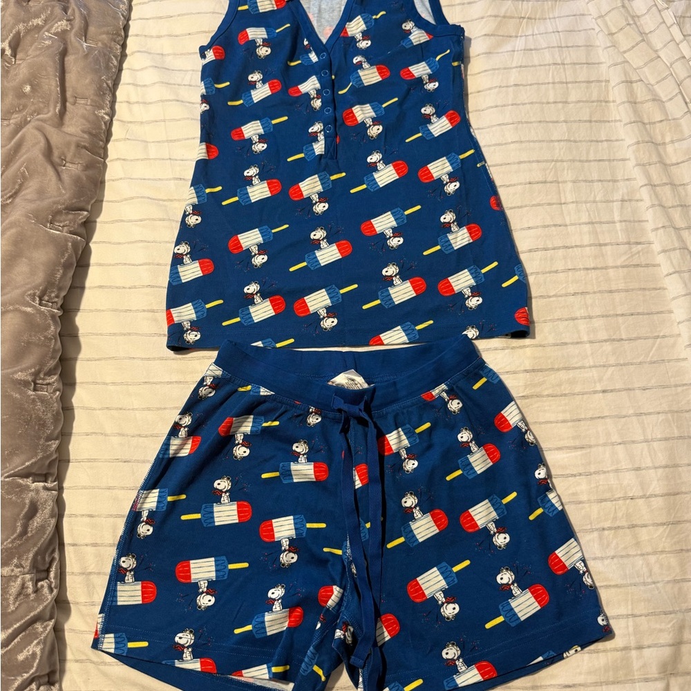 Peanuts Blue Popsicle Kids Pajama Set